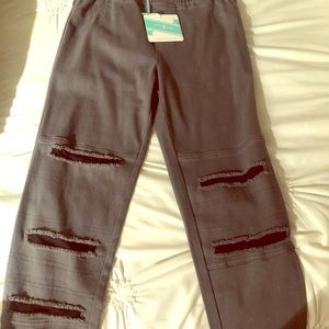 Umgee Gray Jeggings, Black Net Lining